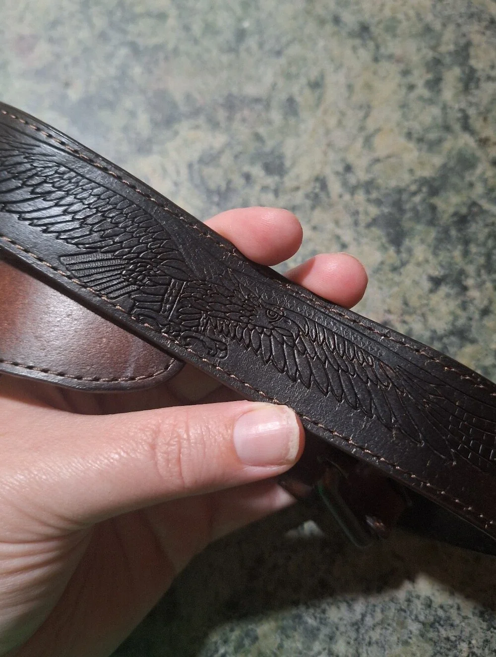 [[Levi's]] Kids Embossed Leather Eagle Belt